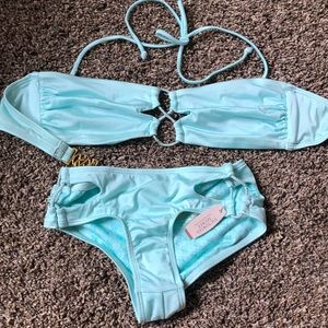 Green bikini set . Top M size . Bottom XS